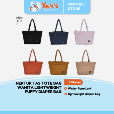 NERTUR Tas Tote Bag Wanita Lightweight Puffy / Diaper Bag / Tas Perlengkapan Bayi /Tas Kuliah Casual