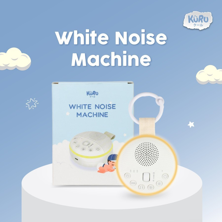 KURU Portable Baby White Noise Sound Machine Shusher with LED Night Lamp W15