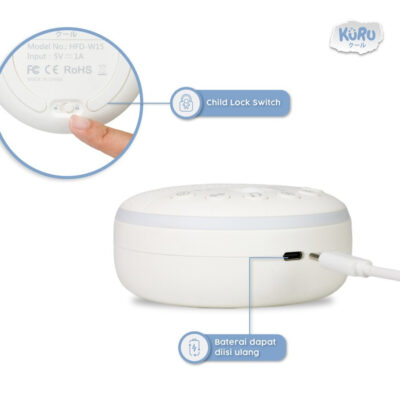 KURU Portable Baby White Noise Sound Machine Shusher with LED Night Lamp W15 thumbnail 4