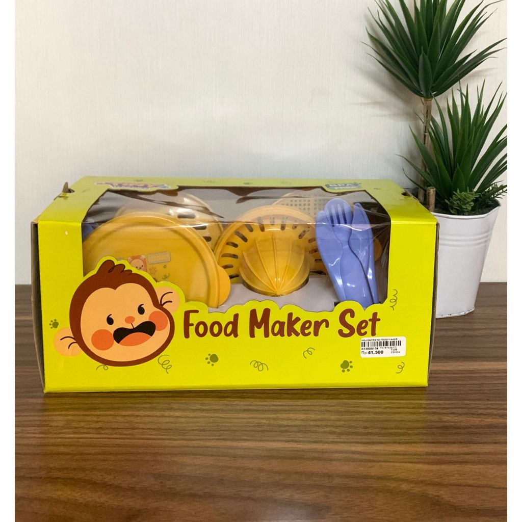 Technoplast Tiny Treasure MILLO AND FRIENDS Food Maker Set Peralatan Makan Baby Set