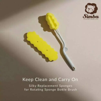 SIMBA Silky Rotating Quick-Release Sponge Head Bottle Brush - Sikat Botol Susu thumbnail 3