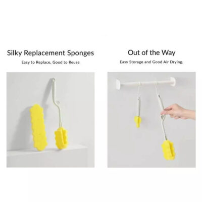 SIMBA Silky Rotating Quick-Release Sponge Head Bottle Brush - Sikat Botol Susu thumbnail 6