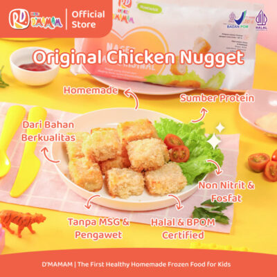 Radaza D'MAMAM Original Chicken Nugget 250g No MSG BPOM HALAL Cemilan Lauk Praktis Anak MPASI HALAL thumbnail 3