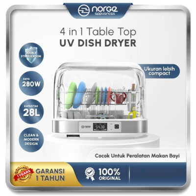 NORGE 4 in 1 Table-top UV Dish Dryer 28L 280W / Sterilizer Peralatan Bayi