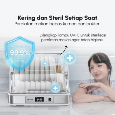 NORGE 4 in 1 Table-top UV Dish Dryer 28L 280W / Sterilizer Peralatan Bayi thumbnail 5