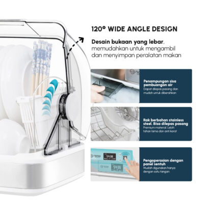 NORGE 4 in 1 Table-top UV Dish Dryer 28L 280W / Sterilizer Peralatan Bayi thumbnail 6