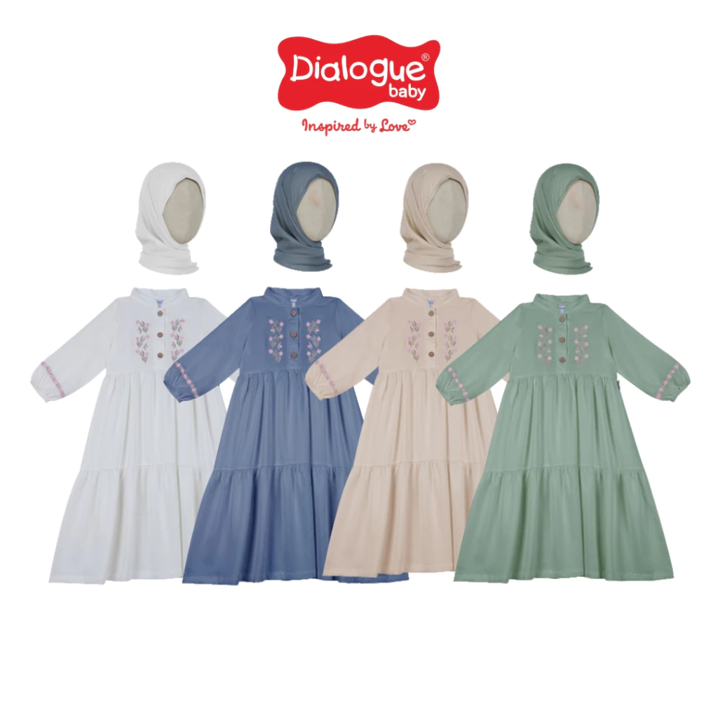 Dialogue Apparel Khansa Gamis Set Hijab Anak