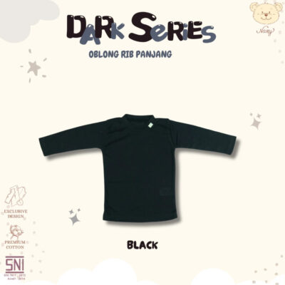 NARY Baju Bayi Oblong Rib Panjang - Dark Series thumbnail 3