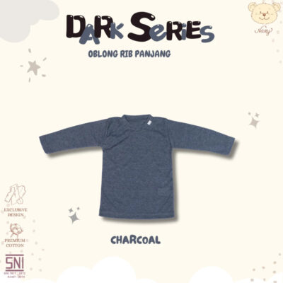 NARY Baju Bayi Oblong Rib Panjang - Dark Series thumbnail 4