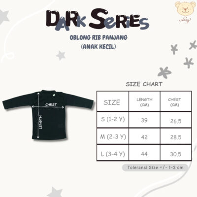 NARY Baju Bayi Oblong Rib Panjang - Dark Series thumbnail 6