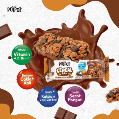 POIPOI Cereal Bar Rasa Cokelat / Strawberry 15g Halal thumbnail 5