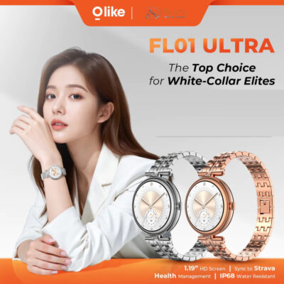OLIKE Smartwatch Jam Tangan FL01 Ultra Wanita 1.19" Amoled Screen Sync Strava Battery 20 Day IP68
