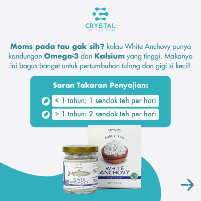 Crystal of the Sea White Anchovy Powder 20 gr | Bubuk Teri Nasi Putih | Bumbu Kaldu MPASI thumbnail 5