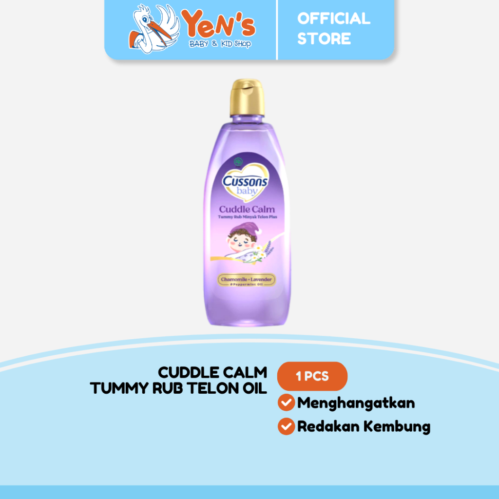 Cussons Baby Cuddle Calm Tummy Rub Telon Oil - Chamomile & Lavender Oil, Minyak Telon Redakan Kolik