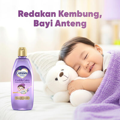 Cussons Baby Cuddle Calm Tummy Rub Telon Oil - Chamomile & Lavender Oil, Minyak Telon Redakan Kolik thumbnail 3