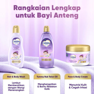 Cussons Baby Cuddle Calm Tummy Rub Telon Oil - Chamomile & Lavender Oil, Minyak Telon Redakan Kolik thumbnail 7