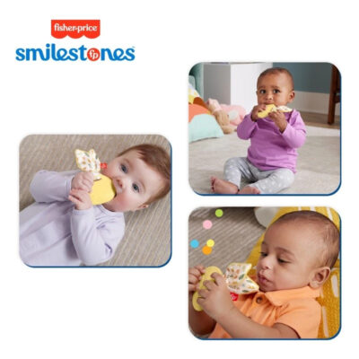 Fisher Price Snuggle Bunny Sensory Teether - Mainan Gigitan Anak BPA FREE thumbnail 4