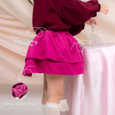 Loli Jolly Skort Anak Perempuan Rok Balon Celana Pendek 0 - 4 tahun thumbnail 5