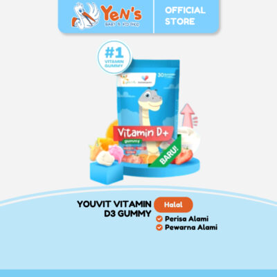 Youvit x theAsianparents Vitamin D3 Gummy 30 Hari (1 Pouch) dengan Vitamin D3 600 IU