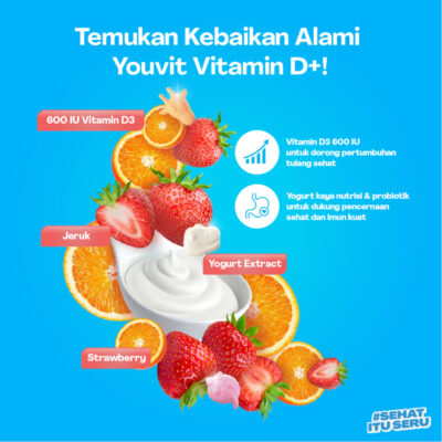 Youvit x theAsianparents Vitamin D3 Gummy 30 Hari (1 Pouch) dengan Vitamin D3 600 IU thumbnail 5