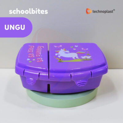 Technoplast Lunch Box Funnycorn Baby Double Lock Sealware 660 ML - Tempat Makan Anak thumbnail 4