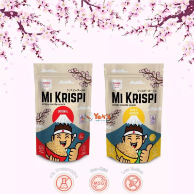 Yuuka Mi Krispi 50g - Crispy noodle snack original / garlic chicken thumbnail 2