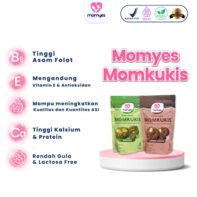 MOMKUKIS MOMYES Cemilan Sehat - Varian Rasa Dark Choco dan Matcha Halal - Rendah Gula thumbnail 2