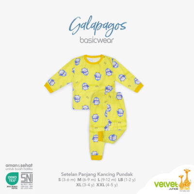 Velvet Junior Setelan Baju Anak Kancing Pundak Celana Panjang - Galapagos Series (1 stel) thumbnail 2