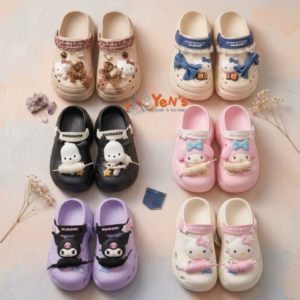 Sandal Baim Sanrio Character Viral / Sandal Selop Wanita Sanrio Edition Cute & Comfy