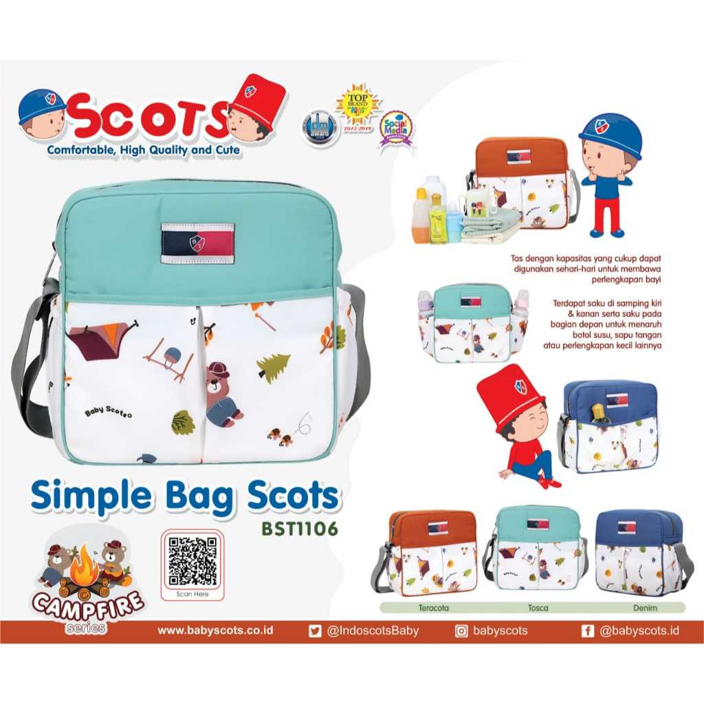 Baby Scots Tas Perlengkapan Bayi Size Kecil Campfire Series BST1106