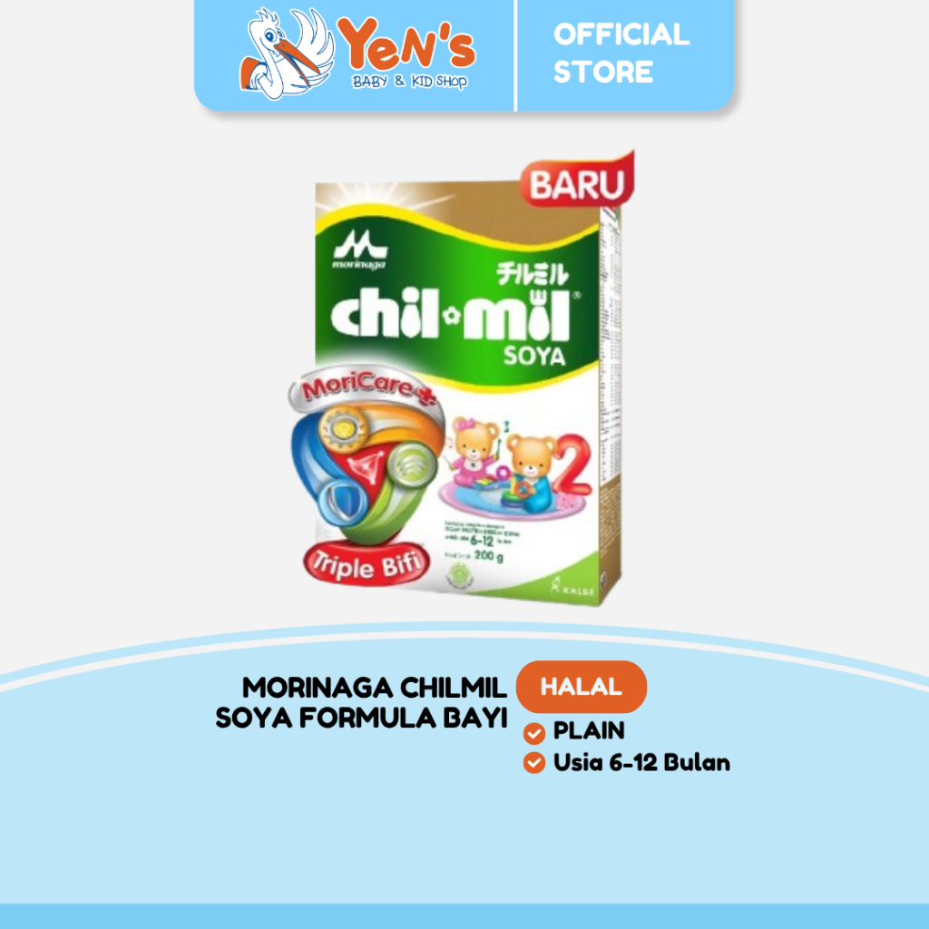 Morinaga Chilmil Soya Formula Bayi Usia 6-12 Bulan 200g Halal