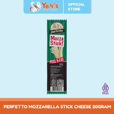 Perfetto Mozzarella Stick Cheese 20gram (1 Pcs) - 100% keju natural dari susu asli