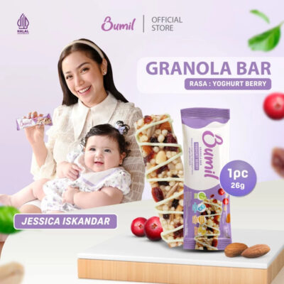BUMIL Makanan Ringan Bar Rasa Yoghurt Berry / Coklat dengan Daun Katuk [1 pcs] Halal