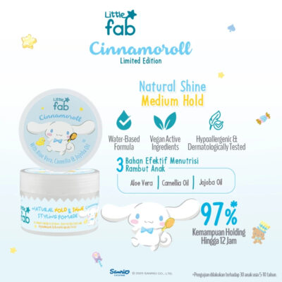 Little Fab Kids - Natural Hold and Shine Styling Pomade 40gr - Water-Based Formula thumbnail 2