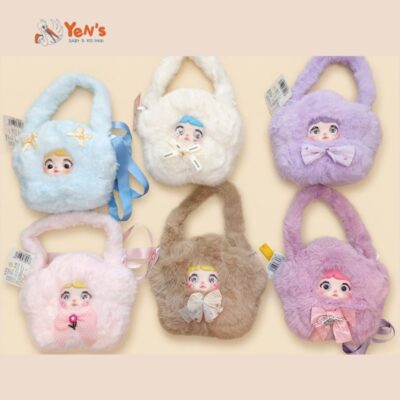 Tas Bulu Boneka Anak Perempuan Boneka Imut - Tas Selempang/Jinjing Halus Motif Naomi Star (1 Pcs)