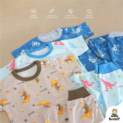 Beeloft Baju Tidur Piyama Anak Laki-Laki / Perempuan - Safari Adventure thumbnail 2