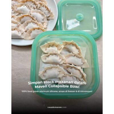 Maven Square Collapsible Bowl 1200ml - 100% Food Grade Platinum Silicone BPA free thumbnail 4
