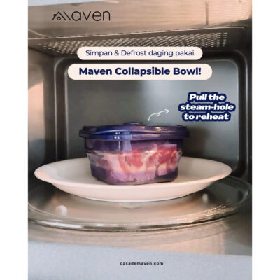Maven Square Collapsible Bowl 1200ml - 100% Food Grade Platinum Silicone BPA free thumbnail 6