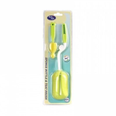 Baby Safe BS368 Sponge Bottle and Teat Brush / Pembersih Botol dan Dot Bayi BPA FREE thumbnail 3