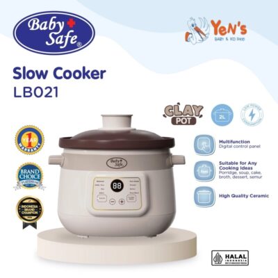 BabySafe - LB021 CLAYPOT SLOW COOKER 2L  - Untuk Memasak MPASI & Menu Keluarga