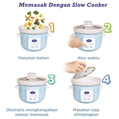 BabySafe Slow Cooker MPASI LB018 - Slow Cooker Digital Multifungsi thumbnail 3
