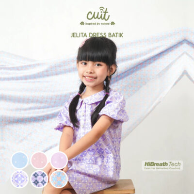 CUIT Jelita Dress Gaun Motif Batik Anak Perempuan 3-10 Tahun 100% Cotton thumbnail 2