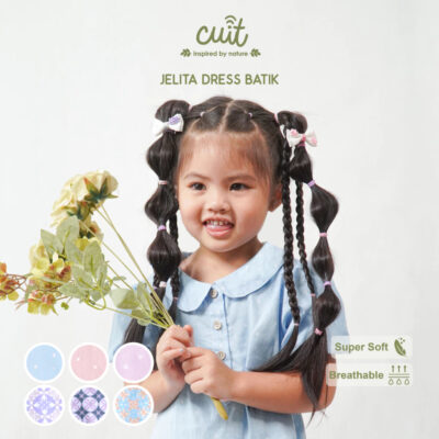 CUIT Jelita Dress Gaun Motif Batik Anak Perempuan 3-10 Tahun 100% Cotton thumbnail 4