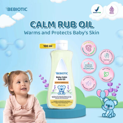 Bebiotic Baby Calm Rub Oil 100ml - 8 Type Of Essential Oil