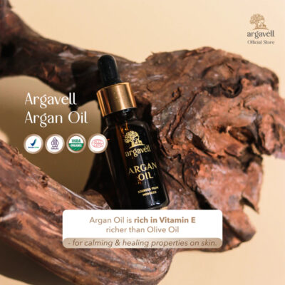 Argavell Certified Organic Argan Oil -sourced from Morocco 20ml -Perawatan Kulit For Face Hair &Body thumbnail 4