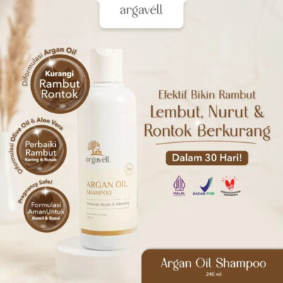 Argavell Argan SHAMPOO - 240ml | Sampo Argan Oil | Rambut Kuat Lembut Nurut thumbnail 2