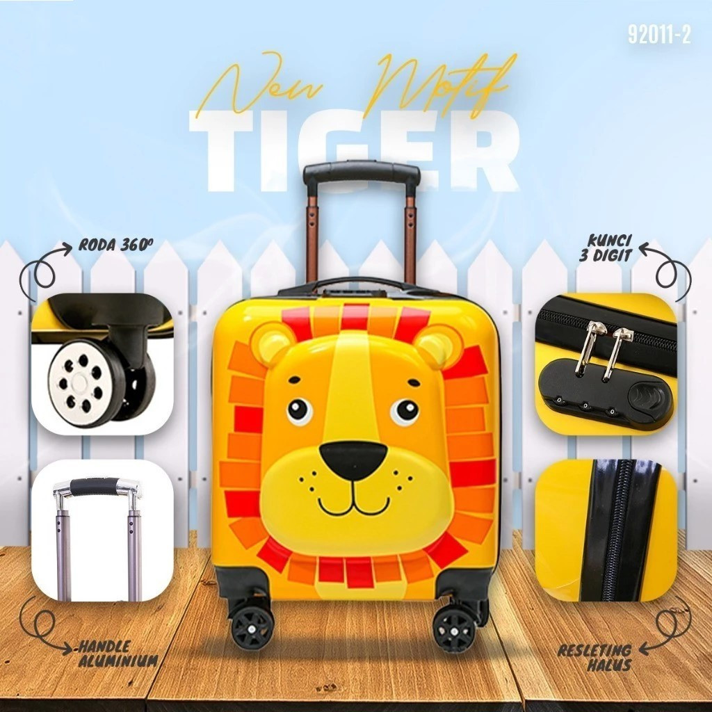 AOMI Koper Anak 18 Inch - Tas Troli Roda 4 Kabin & Bagasi Desain Lucu 92011 TERBARU