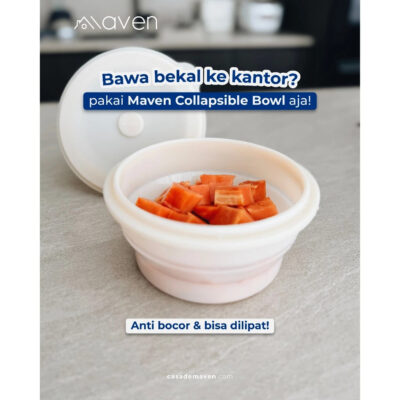 Maven Round Collapsible Bowl 400ml / 900ml - 100% Food Grade Platinum Silicone thumbnail 3