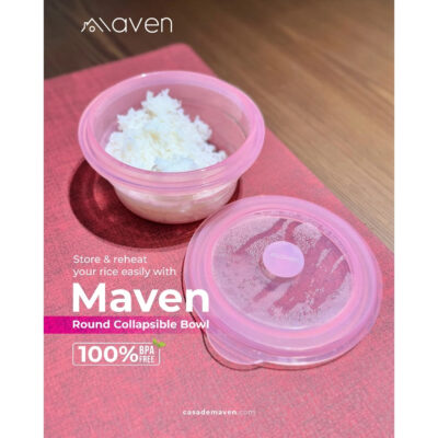 Maven Round Collapsible Bowl 400ml / 900ml - 100% Food Grade Platinum Silicone thumbnail 6