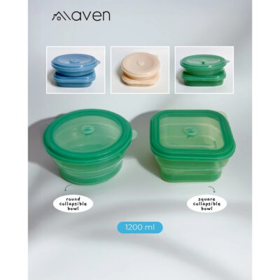 Maven Round Collapsible Bowl 400ml / 900ml - 100% Food Grade Platinum Silicone thumbnail 8